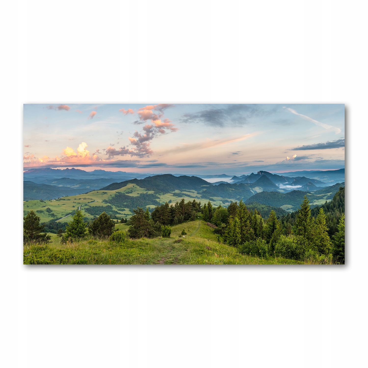 

Foto obraz szkło akryl Panorama Pieniny 120X60 cm