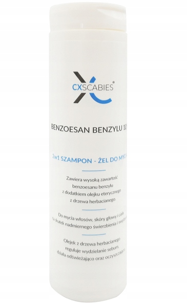 Šampon na svědivou pokožku hlavy a těla 10% CXScabies