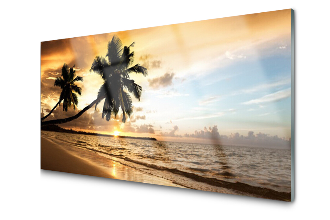 

Panel szklany Płytka Palma Drzewa Plaża 100x50