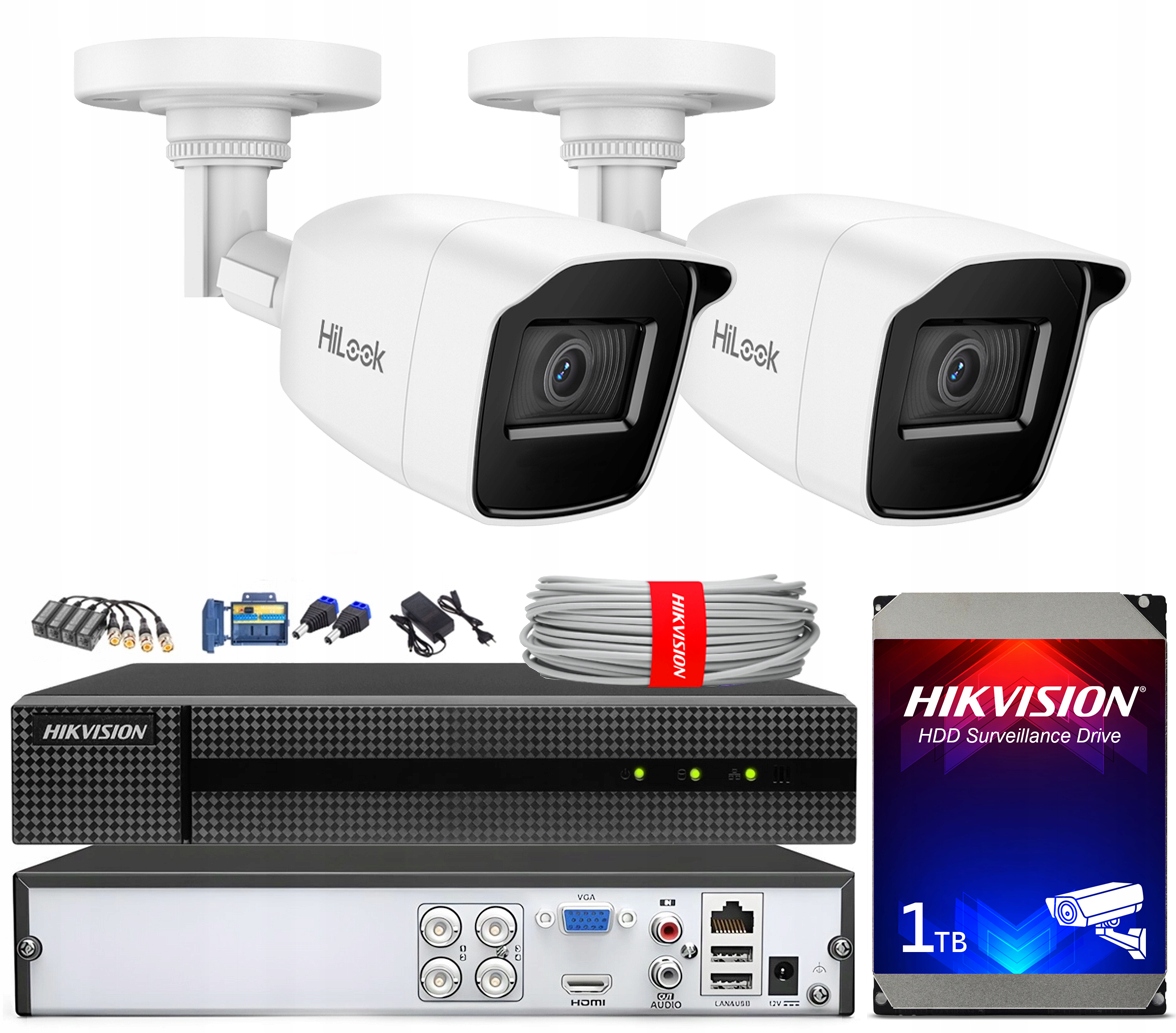 Sada na monitorovanie 5MPx 2 vonkajšie kamery Aplikácia Disk 1TB Hikvision