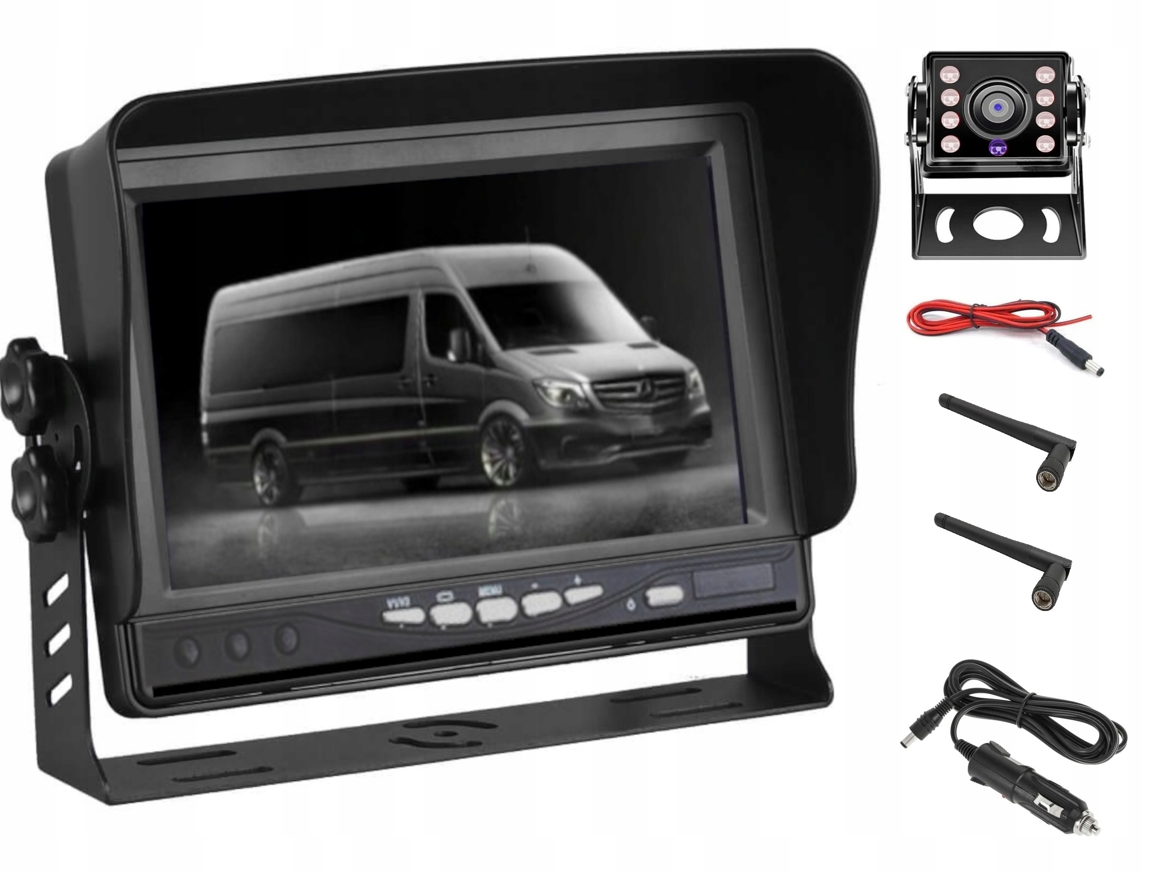 МОНІТОР ЗАДНЬОГО ВИДУ КАМЕРА 8 LED АВТОБУС МДП ДО 50 М
