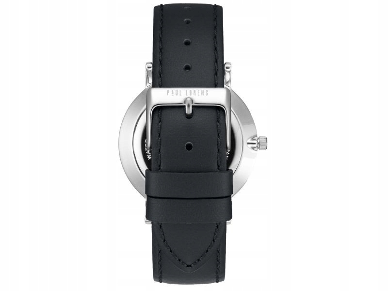 Černý pánské hodinky černý ciferník ocelový quartzový strojek z kůže