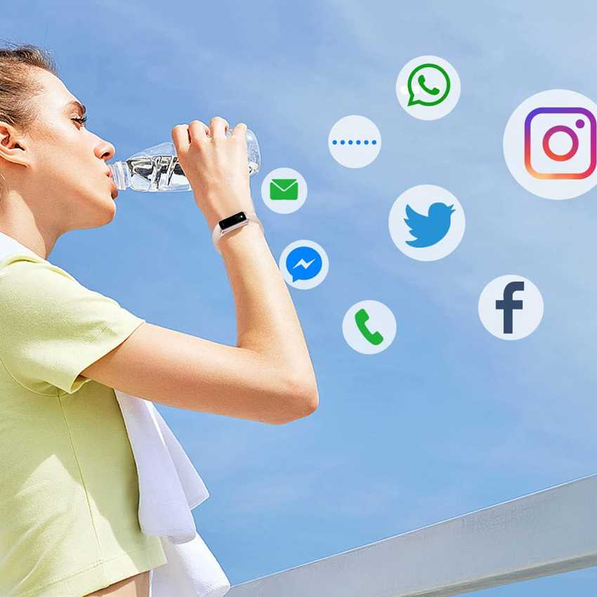 SMARTWATCH SMARTBAND FIT SMS PULS EKG AMOLED Materiał paska guma