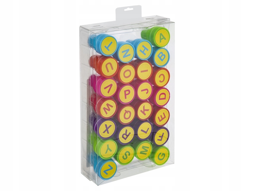 

Stemple Pieczątki pełny Alfabet Polski kolorowe