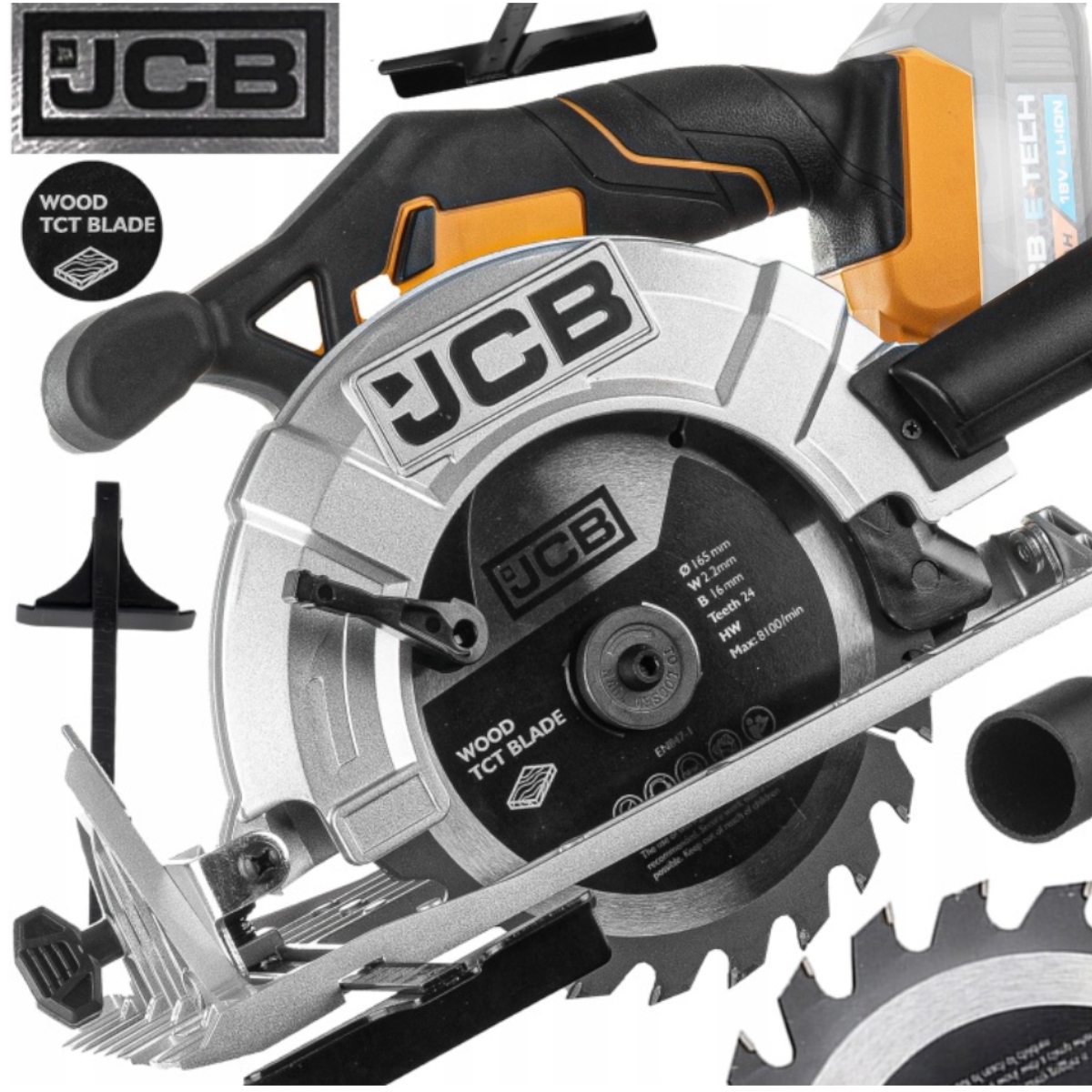 Jcb Akumulátorová ponorná pila 18V 165 mm