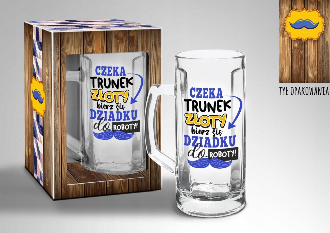 

Kufel z grubego szkła na Dzień Dziadka dziadek
