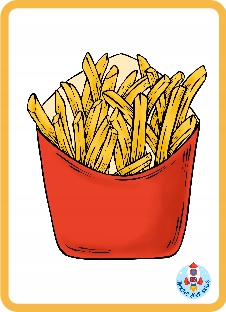 Karty obrazkowe, fiszki, Fast Food, 9 x 6.5 cm