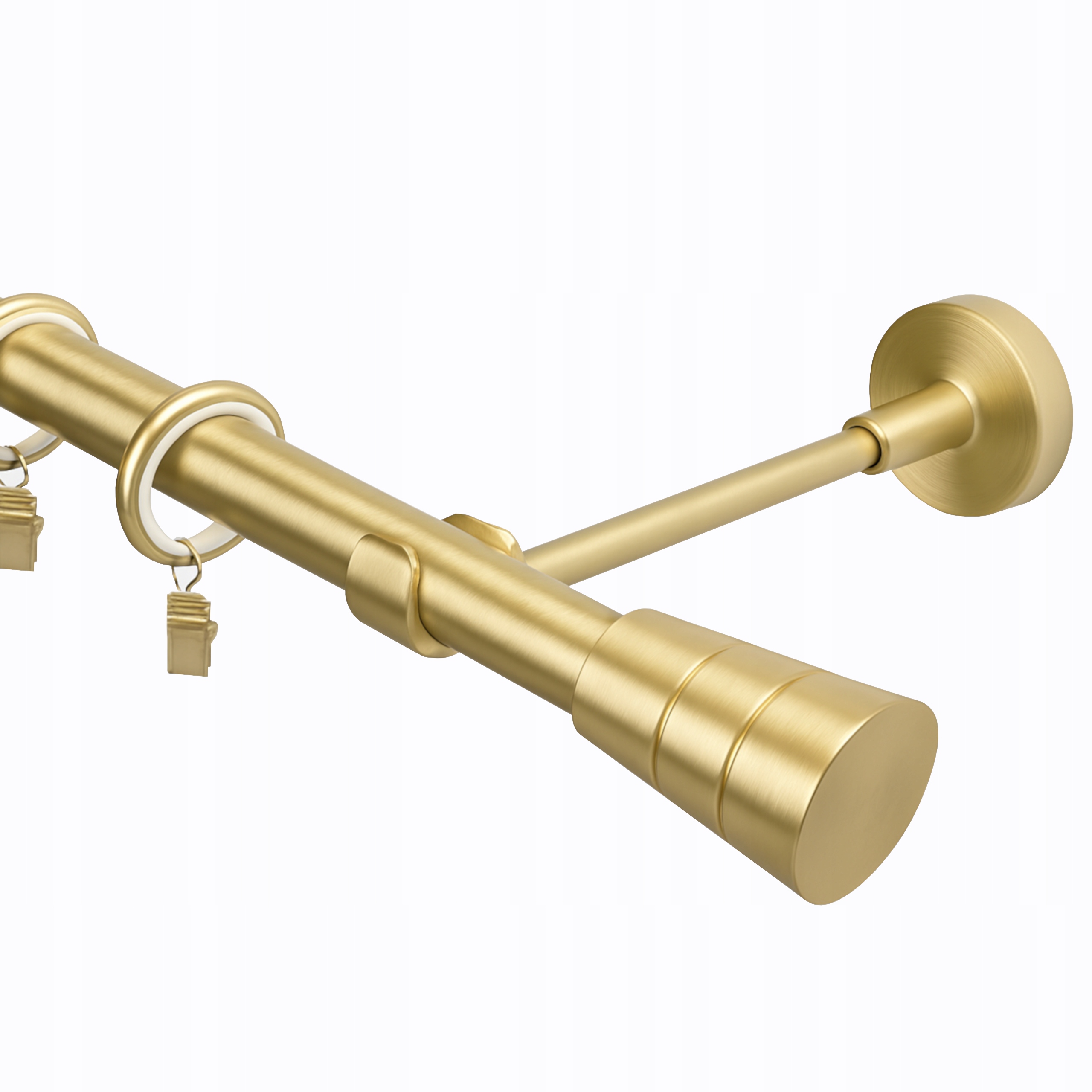 Garnýž Kovový Jednoduchý 19 mm MIX Koncovek Mosaz Mat 120 galvanizovaný