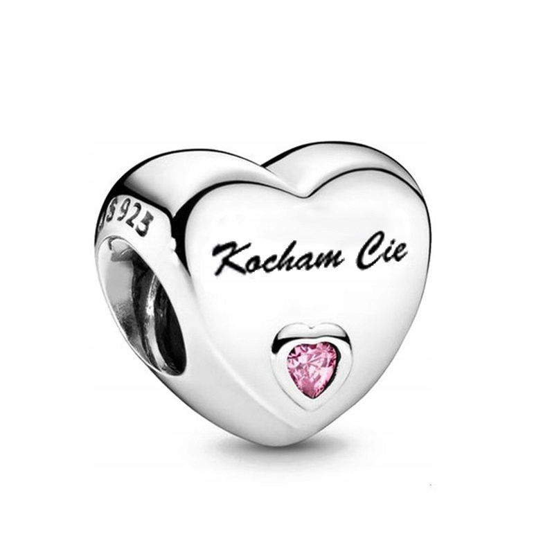 

Zawieszka Srebro 925 Charms do Pandora Kocham Cie
