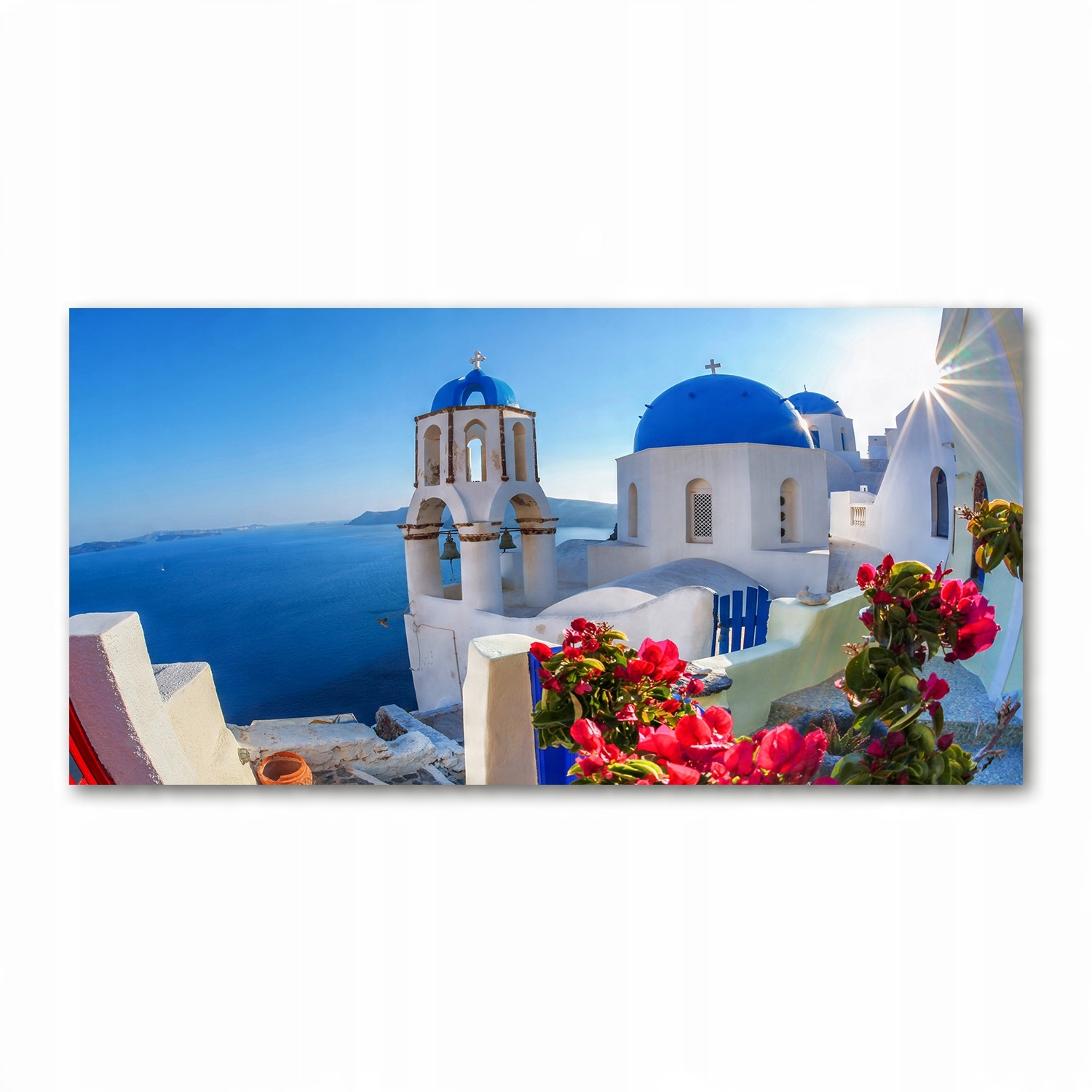 

Foto obraz szkło akryl Santorini Grecja 120X60 cm