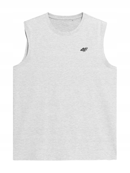 

T-shirt bezrękawnik męski 4F SS23TSLEM016 szary