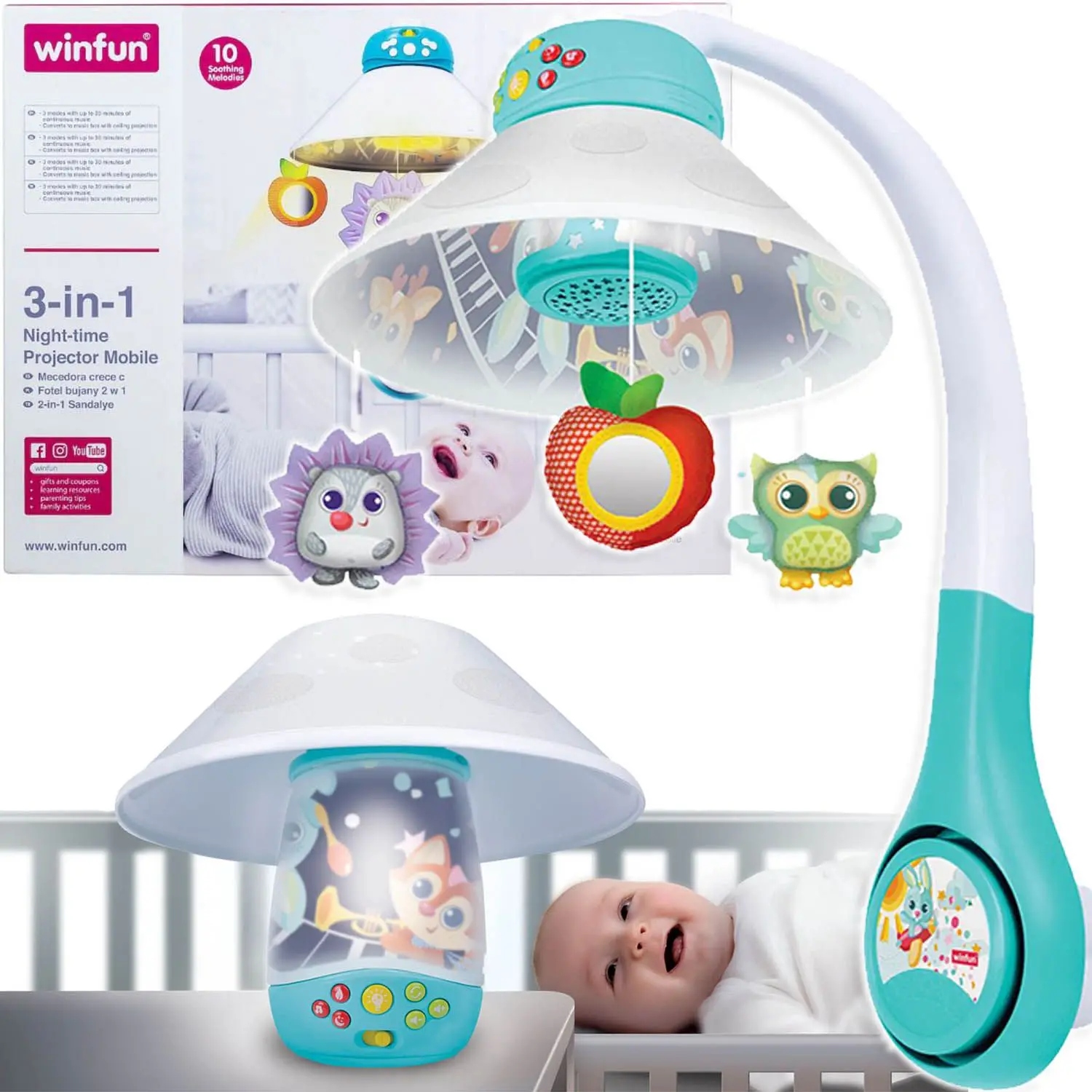 

Smily Karuzela Lampka Nocna Projektor WinFun 7200