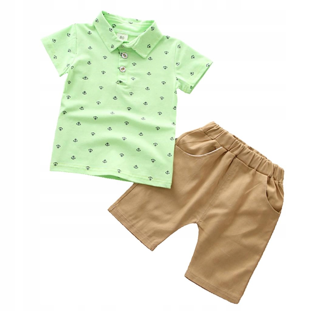 Kids Baby Boys Anchor Pattern Button Down Marka bez marki