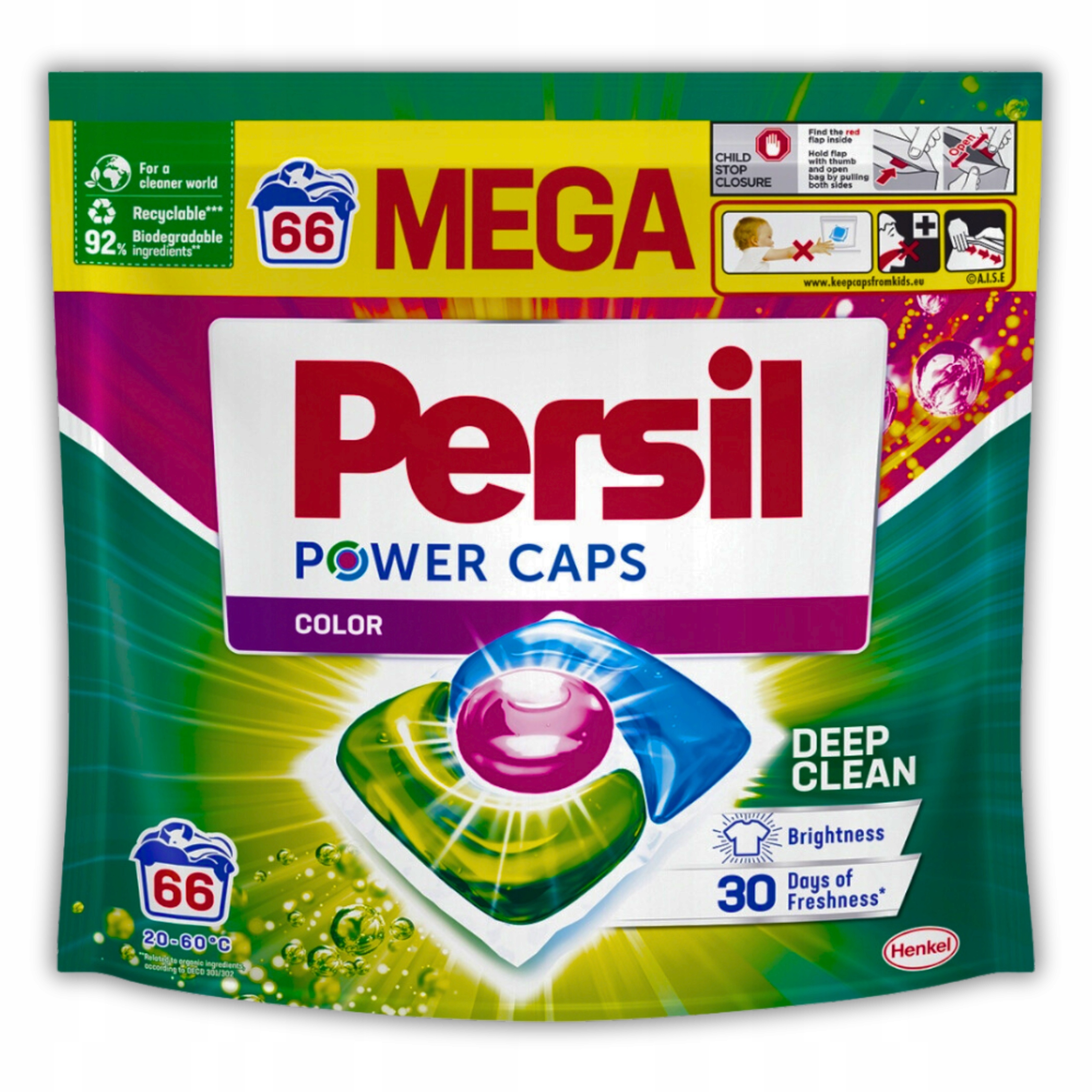 Levně Persil Power Caps Color prací Kapsle 66 ks Barevné