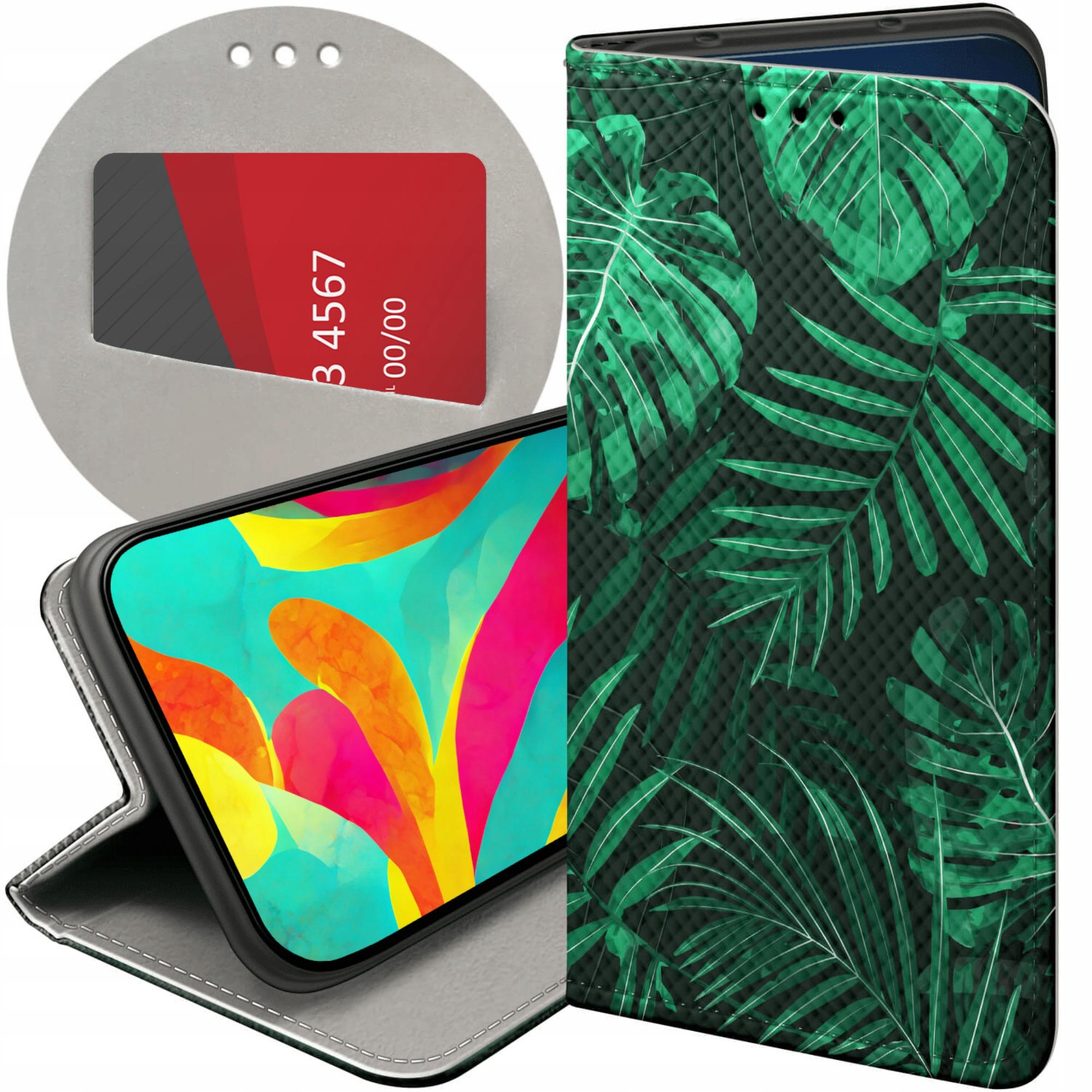 Etui Z Klapką Do Xiaomi Redmi A1 Liście Liściaste Natura Futerał Case