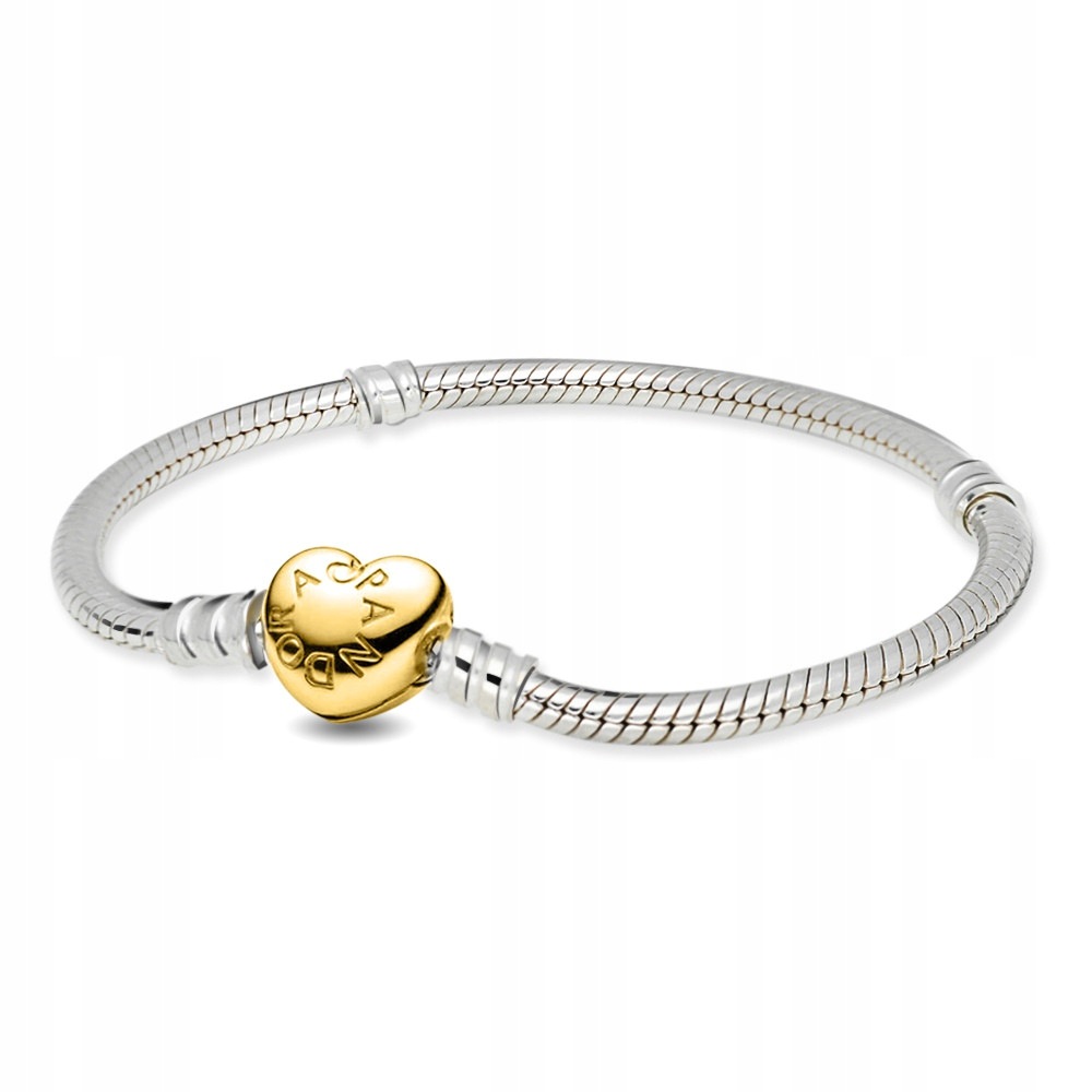Náramek Pandora Shine se zapínáním ve tvaru srdce 568707C00 19 Cm