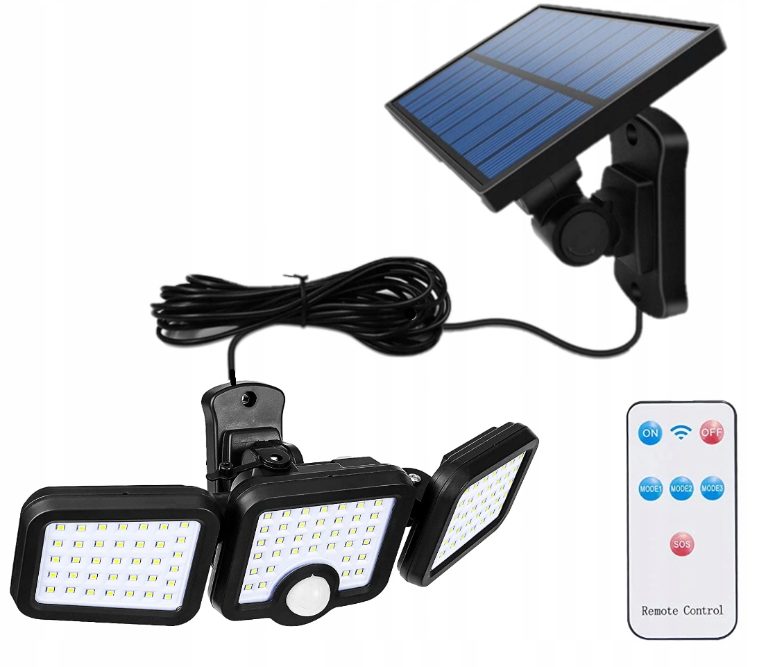 

Lampa Solarna Led Czujnik Ruchu Zmierzchu Pilot