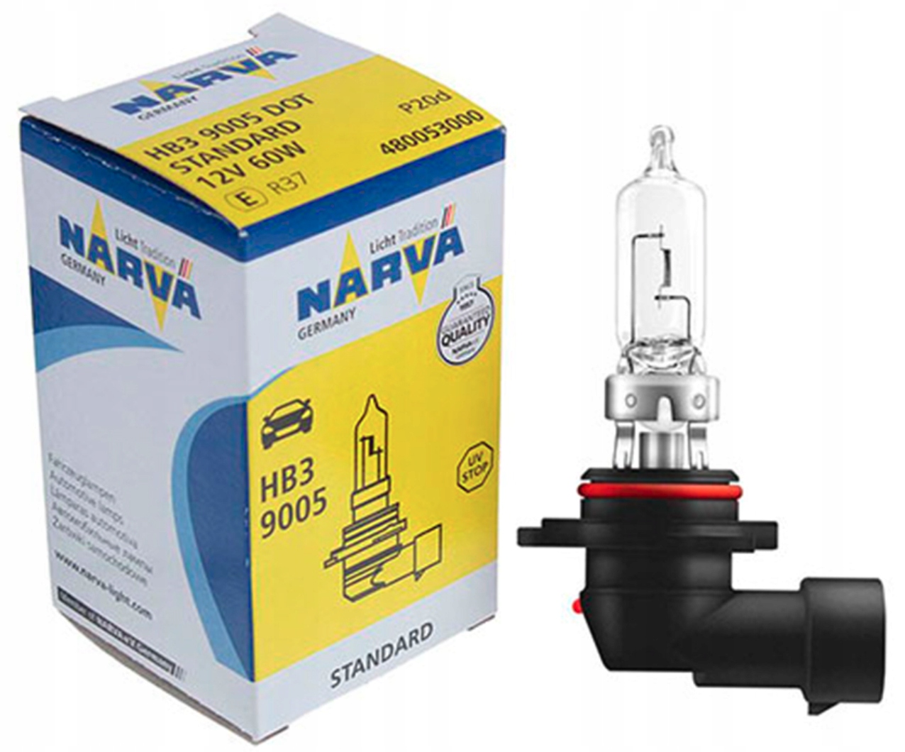 

Narva żarówka HB3/9005 12V 60W P20d Standard
