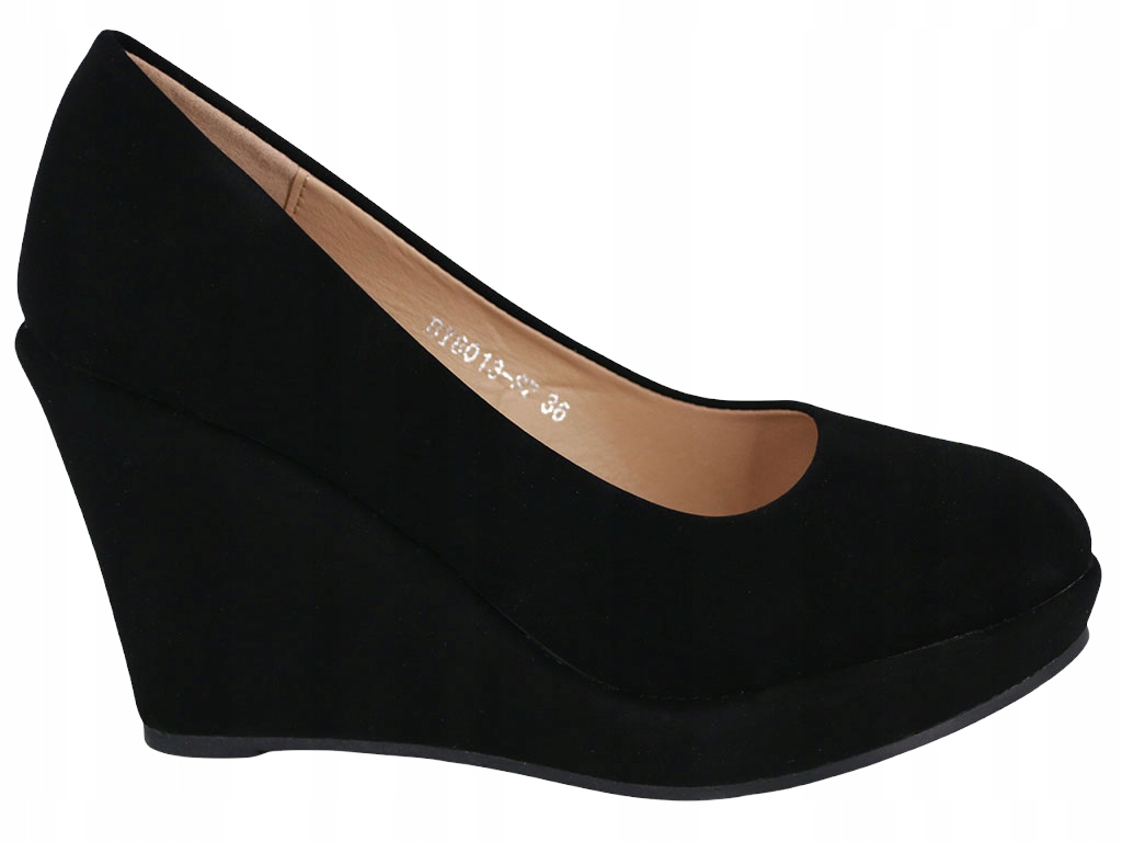 

Czółenka Na Koturnie Buty Damski Czarne E7Y8013 37