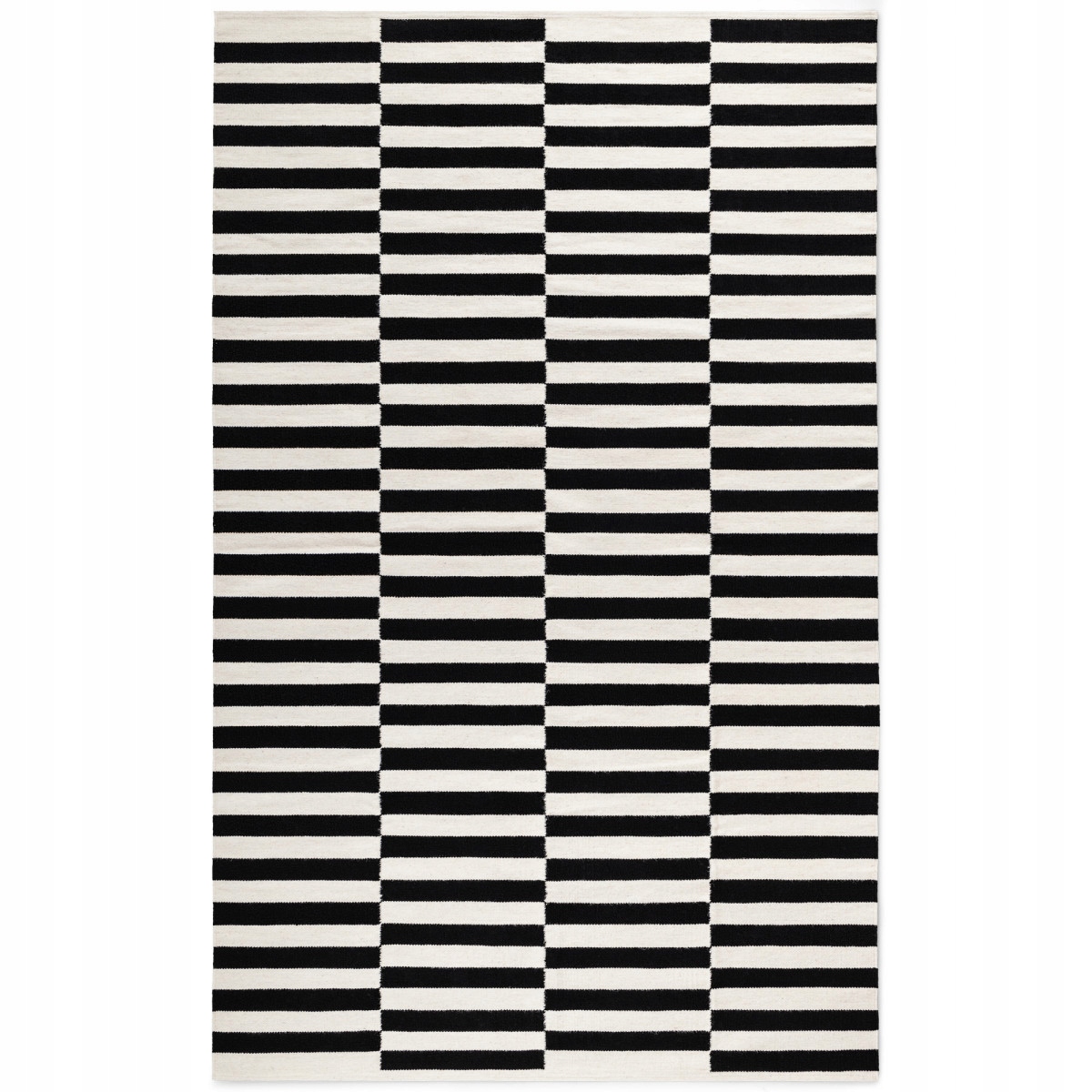 Koberec do obývacího pokoje 200x300 cm, černo krémový, moderní vzor