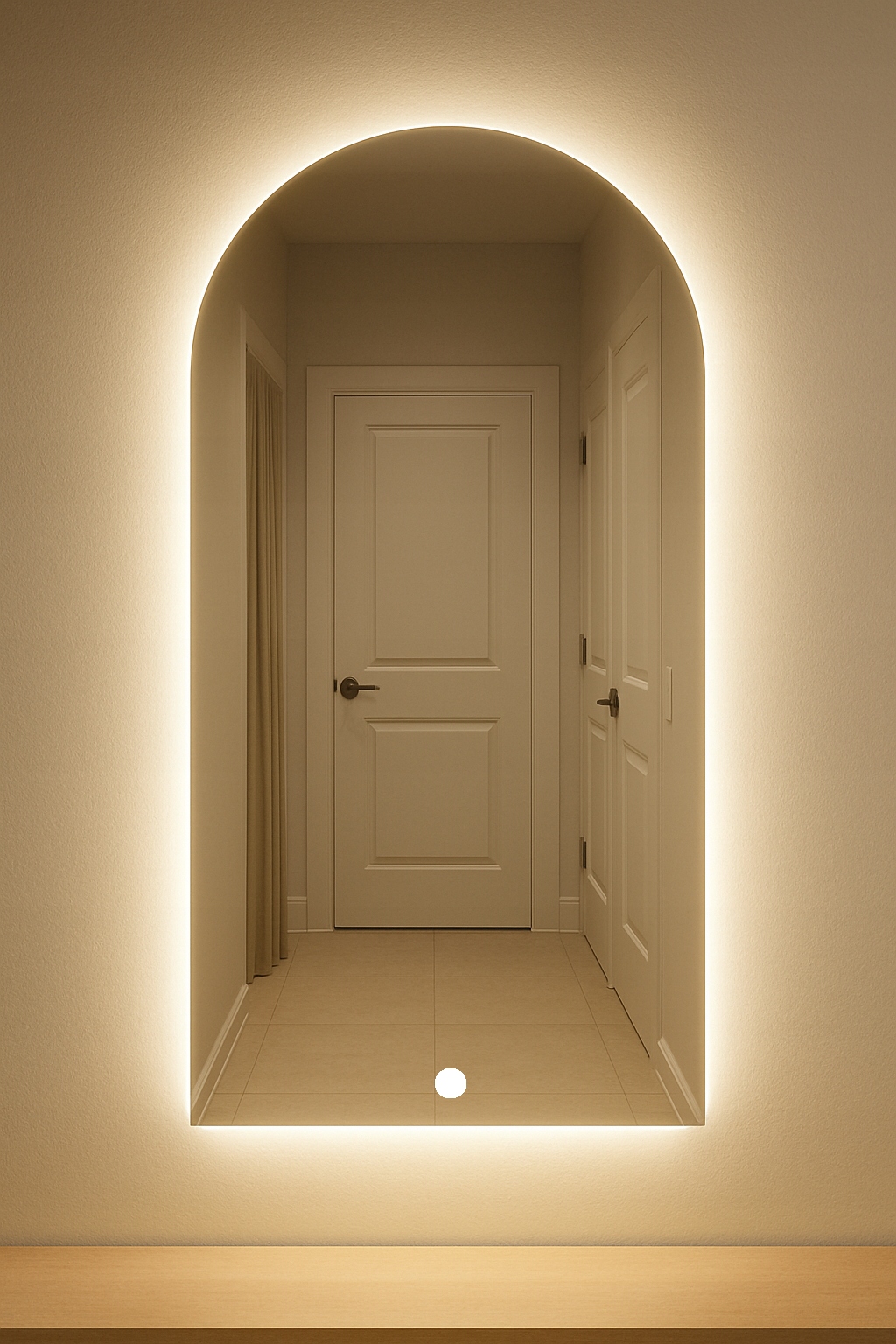 Lustro Led Z Łukiem Arkadowe 80 x 160 CM Włącznik Dotykowy