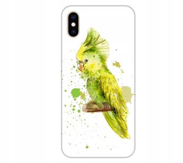 

Etui na telefon iPhone X / Xs Ptak papuga akwarela