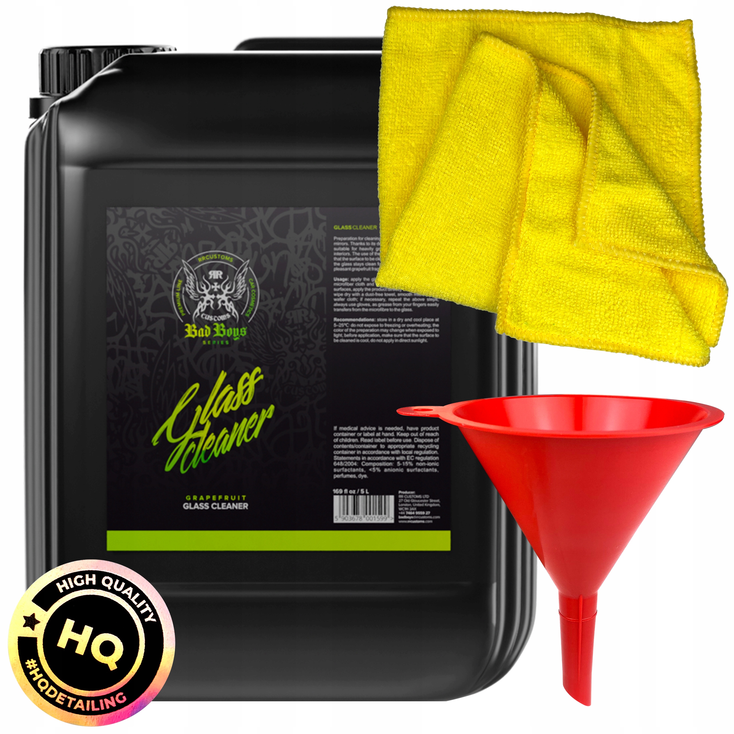 RRC BAD BOYS Glass Cleaner Plyn Mycia Szyb 5L