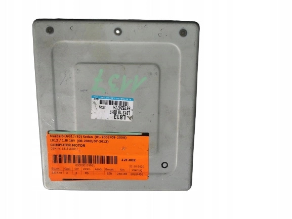 MAZDA 6 1.8B 16V L81318881E E6T52477H computer ECU