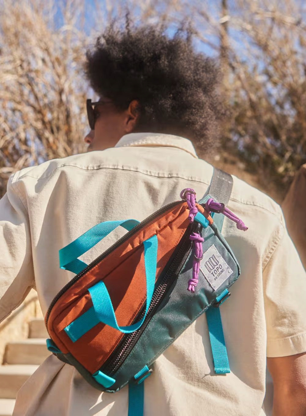 Torba biodrowa Topo Designs Mini Quick Pack - bone white / beetle