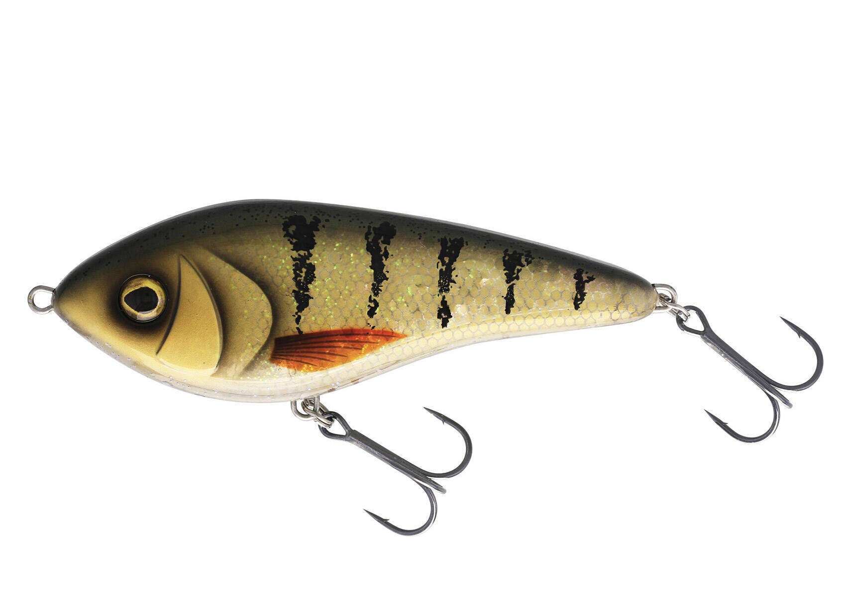 Wobler Jerk Westin Swim Glidebait 12cm Tonący na Szczupaka 3D Amber Perch