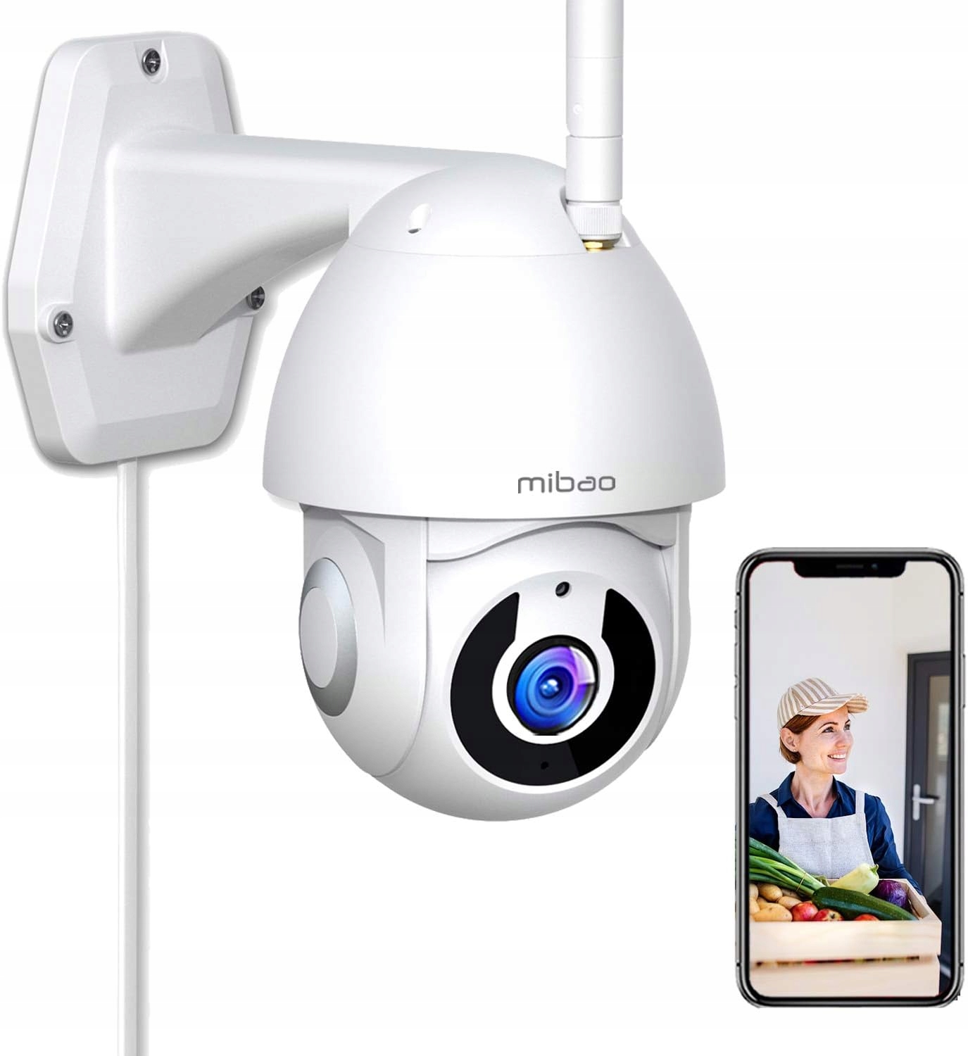 Venkovní Ip Bezpečnostní Monitorovací Kamera Wifi Mibao 1296P 3V1 Wifi
