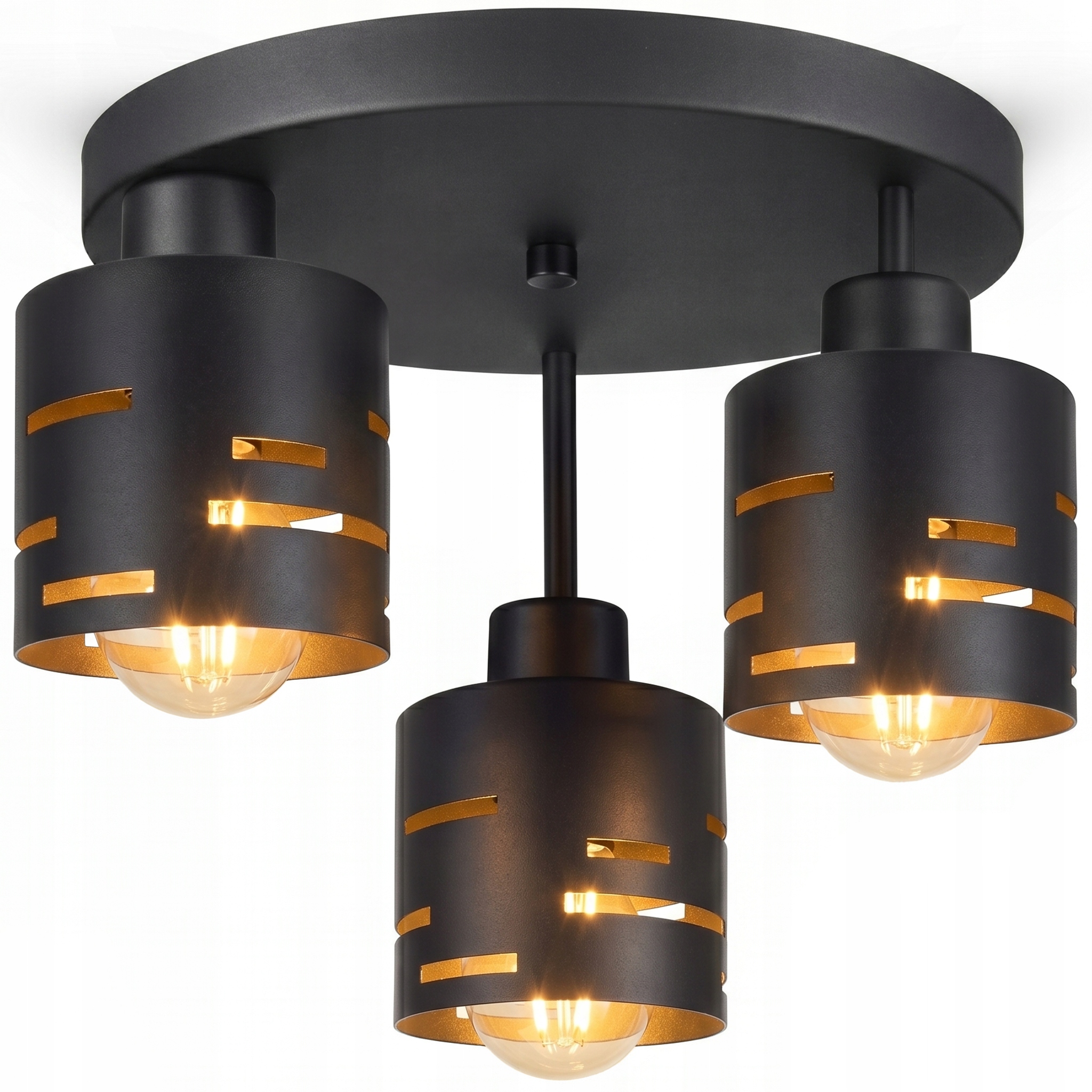 Závěsné stropní svítidlo Lustr Stropní Svítidlo E27 Černý Mat Laser Moderní Loft