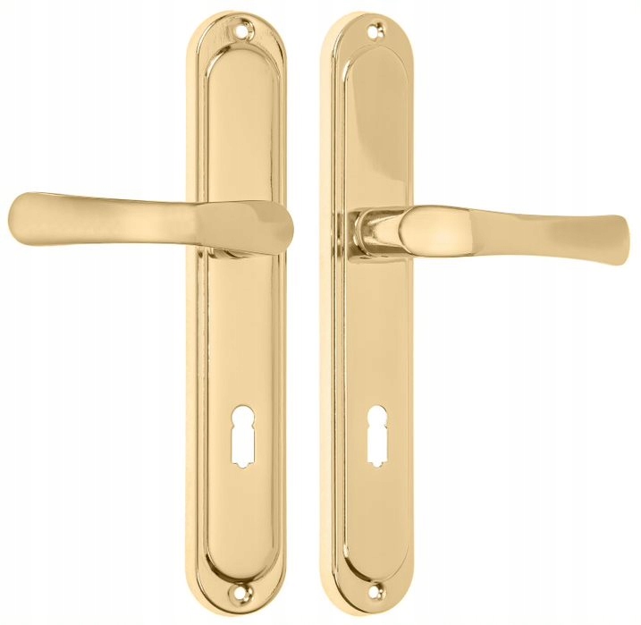 

Klamka Nova szyld długi klucz złota 90mm Domino