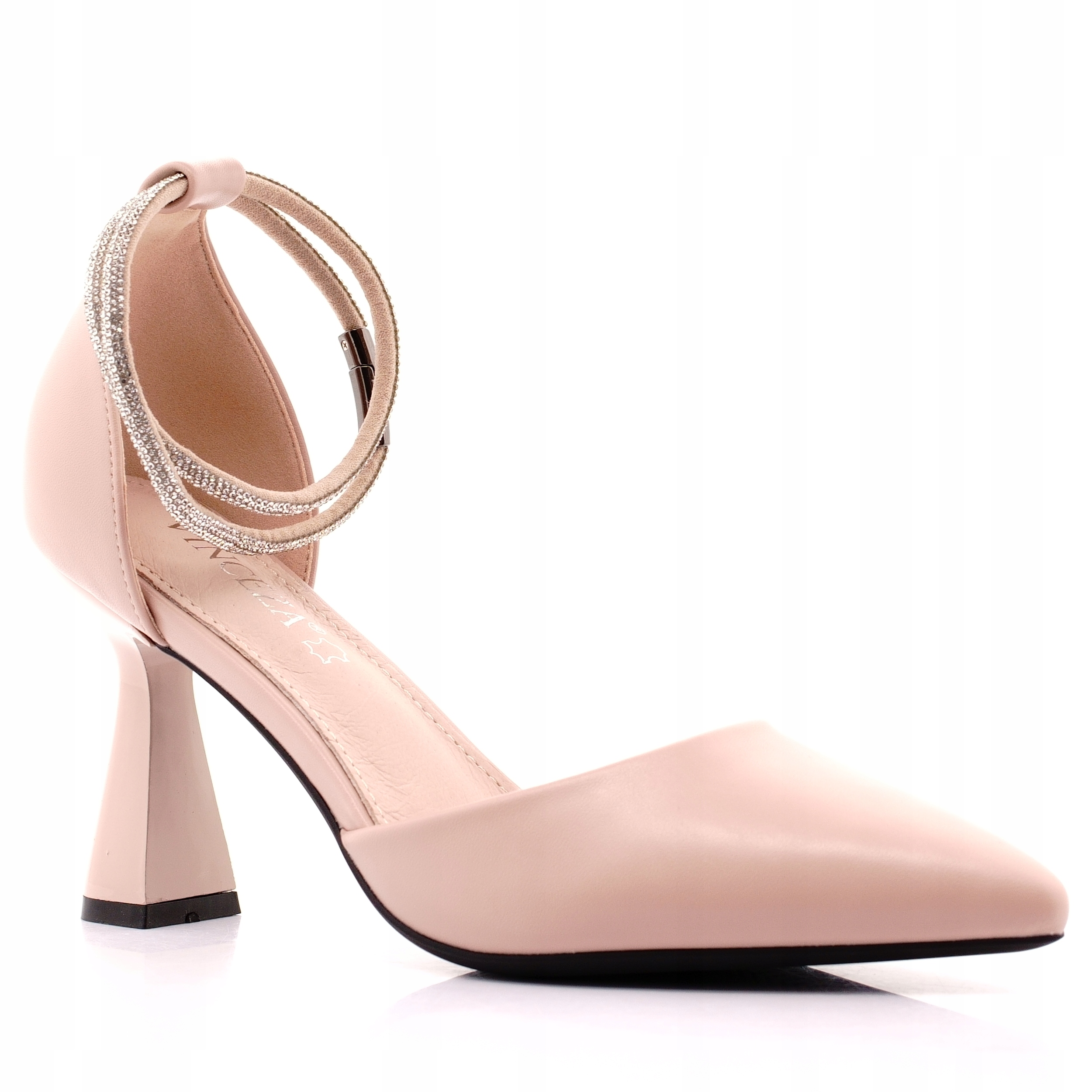 Beżowe Czółenka Damskie Sandały Na Słupku Vinceza 62283 Buty 39