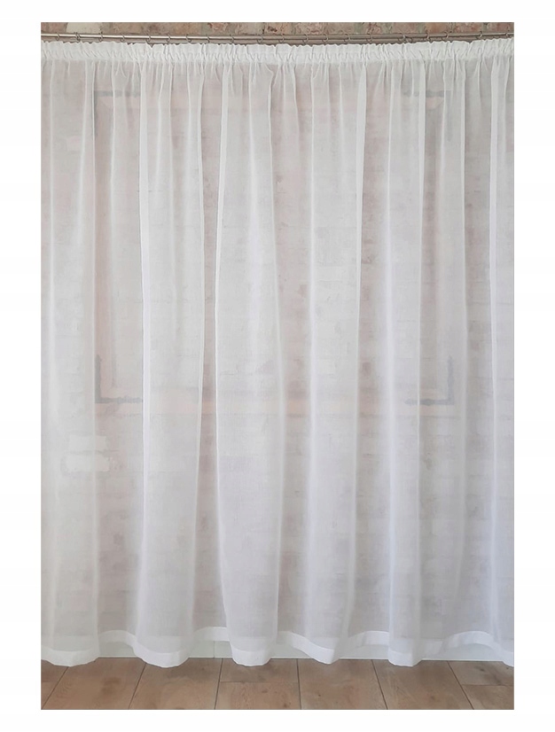 Hotová záclona 500x200, biely batyst, páska, obývacia izba, spálňa