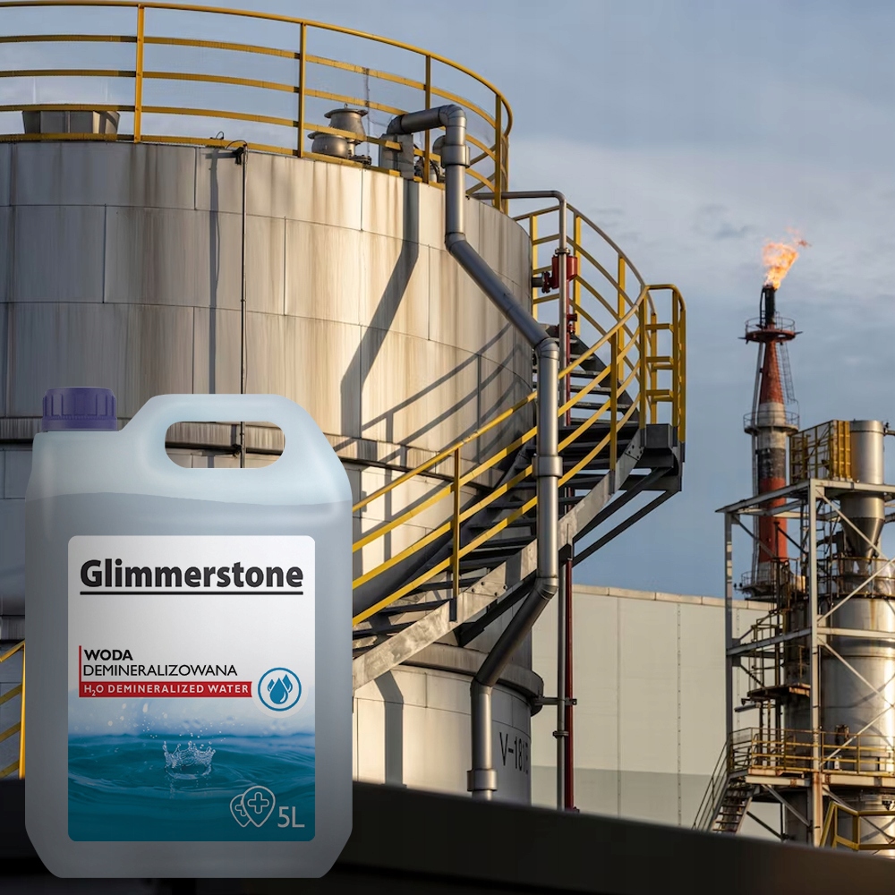 WODA DEMINERALIZOWANA GLIMMERSTONE 4 x 5L = 20L SPRAWDZONA JAKOŚĆ Stan opakowania oryginalne