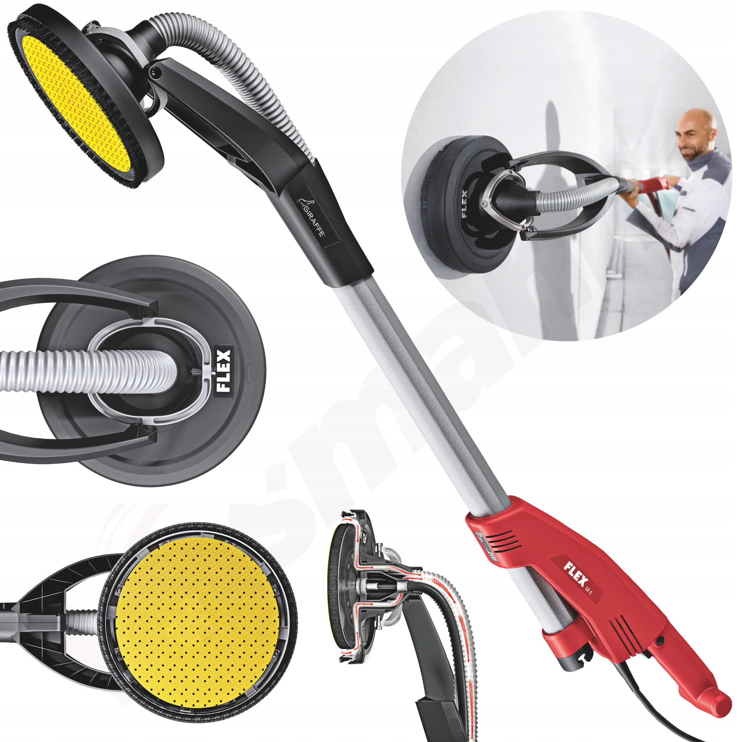 Żyrafa Szlifierka Do Gipsu Gładzi Tynków Ścian Sufitów Flex Ge 5 Eco 225mm