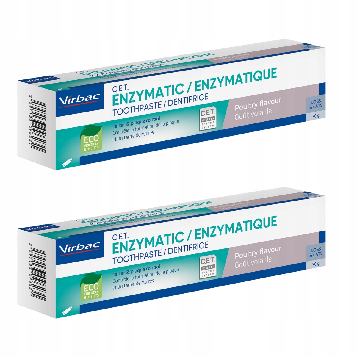 Virbac Enzymatyczna Pasta do zębów dla psa i kota 2x70g