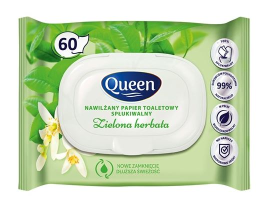 

Queen nawilżany papier toaletowy 60SZT