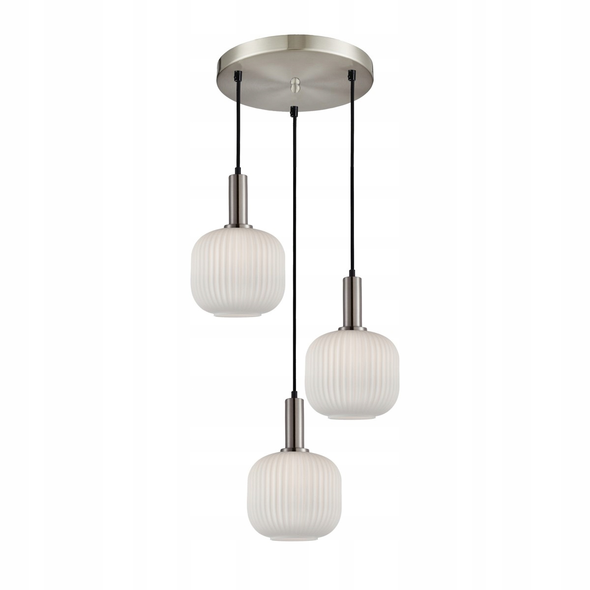 Penzi Klasická stříbrná závěsná lampa 3-bodová 3xE27 40W IP20