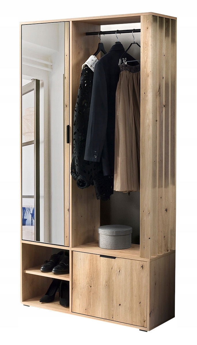 Garderoba wieszaki półki z lustrem MILO ARTISAN Materiał płyta laminowana