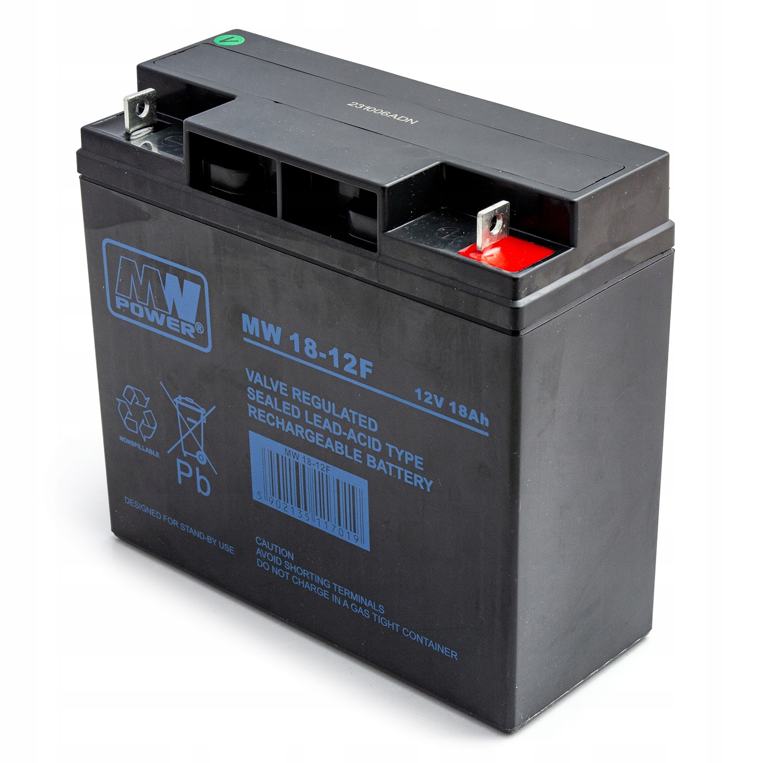 Akumulator Mw Power Mw 18-12F 12V 18Ah Agm do Ups Apc Quada Kosiarki Wózka