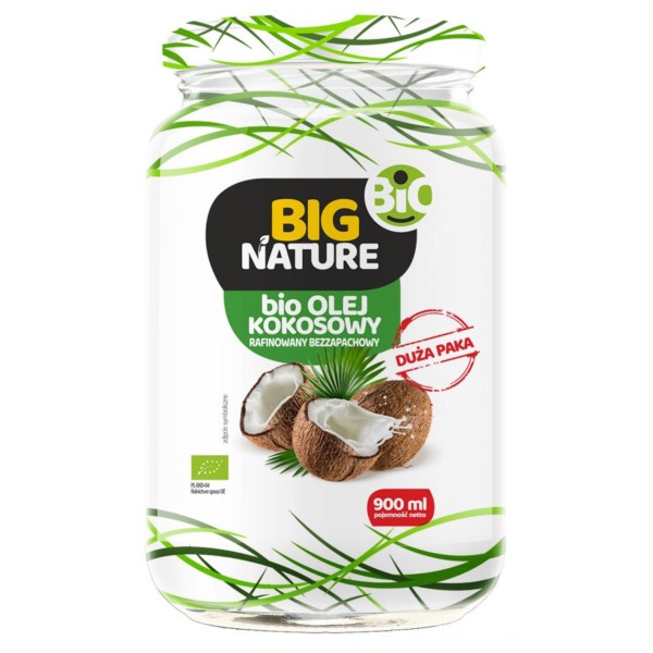 Olej kokosowy extra virgin tłoczony na zimno bio 900ml - BIG NATURE — 4