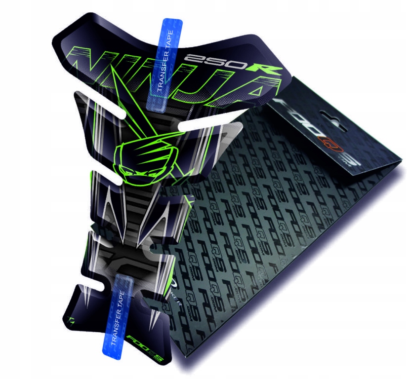 Tank-pad od firmy Fooqs Pro Kawasaki Ninja 250R Černý Zelený