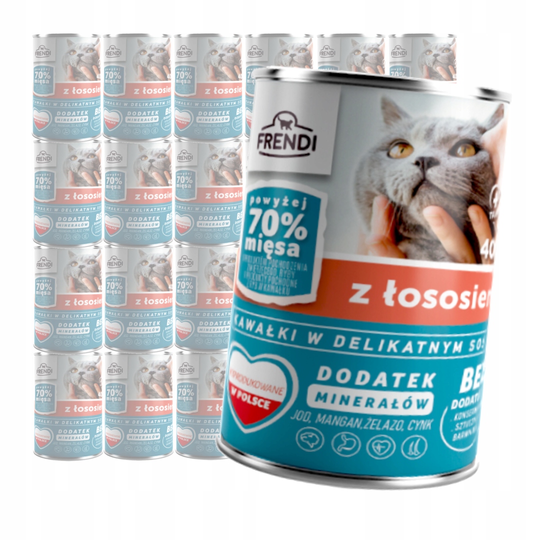 Levně Frendi Mokré Krmivo Pro Kočky kousky v omáčce s lososem
