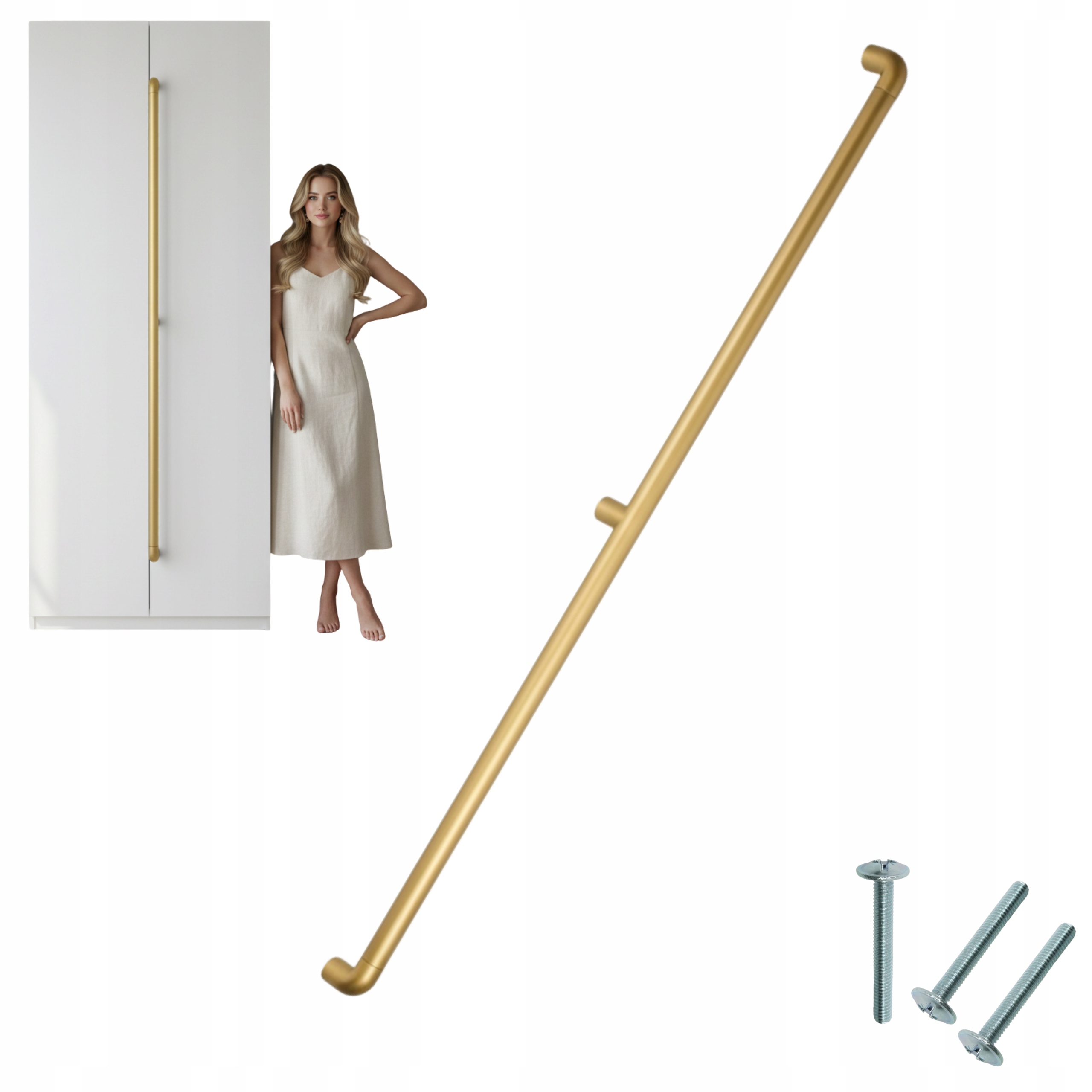 Nábytková Úchytka Zlatý Nábytek Do Skříně 1,8 M 180 CM 1800 MM Moderní Bomo Aks