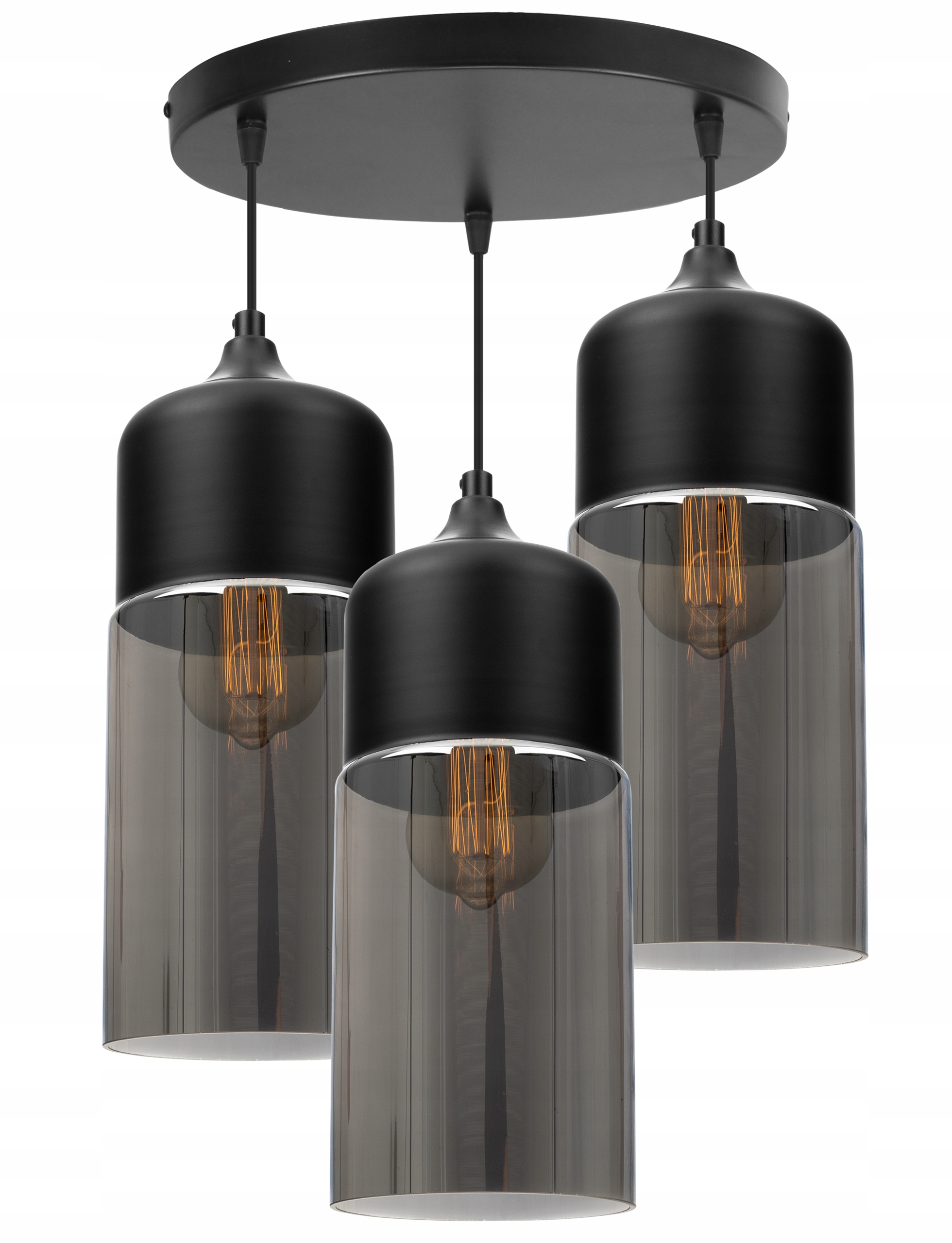 Závesná Stropná Lampa Luster Sklenená Trojitá Loft Nad Stôl Ostrov