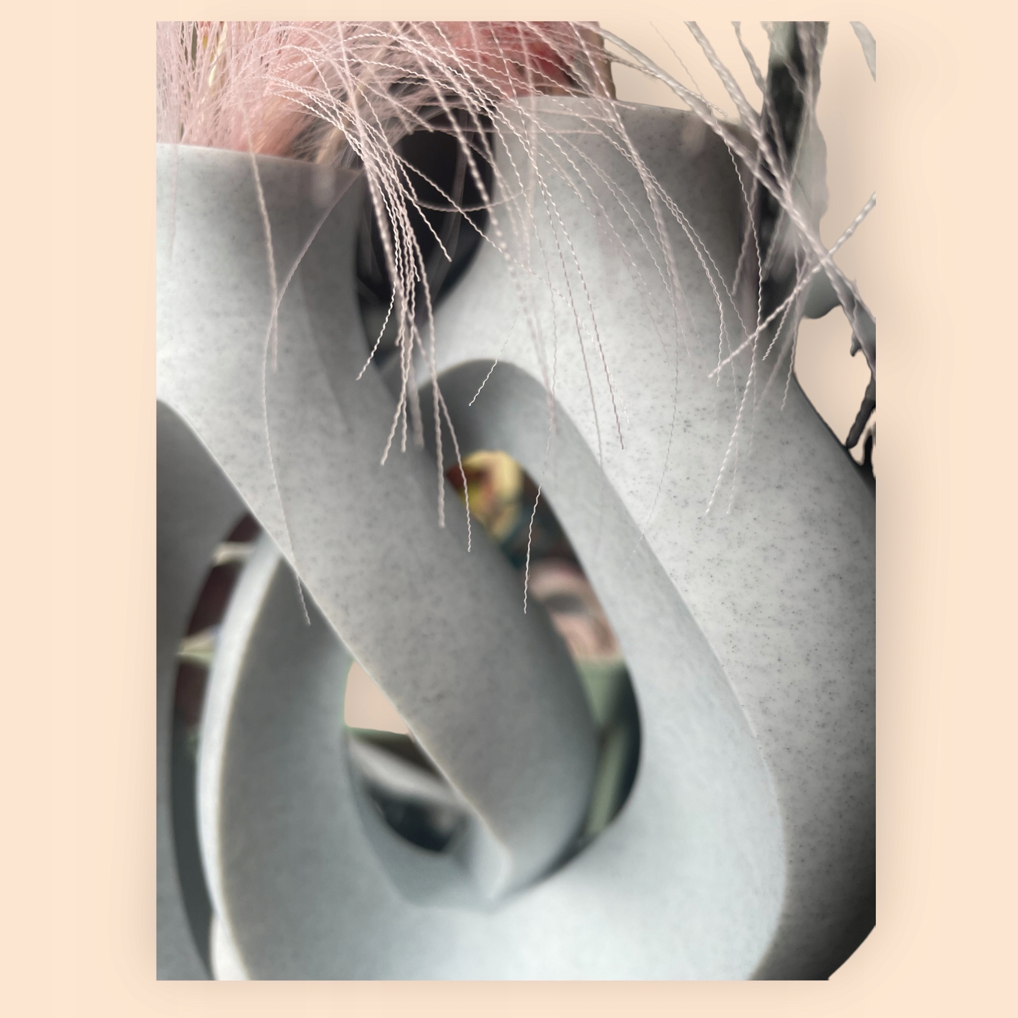 Wazon marmurkowy elegancki do sztucznych kwiatów asymetryczny Marka bez marki