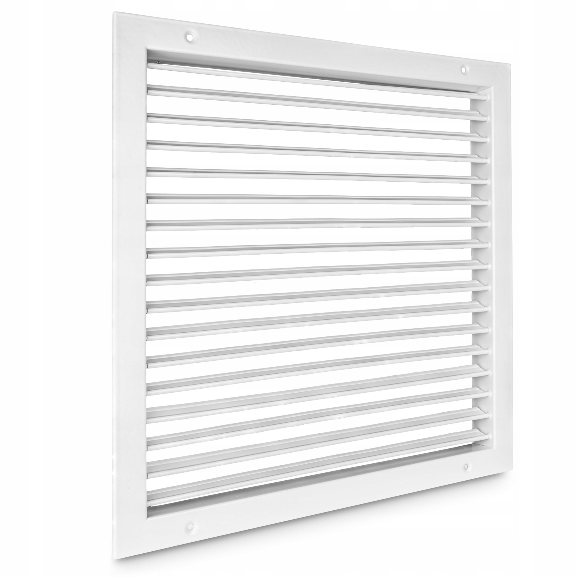 Ventilační mřížka kovová s lítostí KSH60x60 bílá