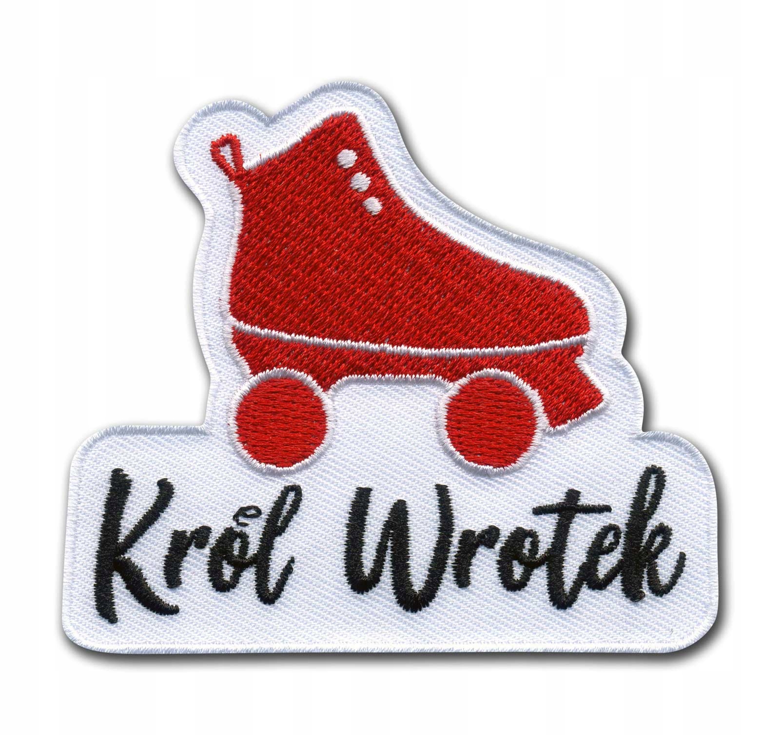 Naszywka Król Wrotek, wrotki, wrotkarstwo Haft